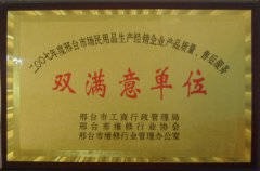2007年邢臺(tái)市場民用品雙滿意單位
